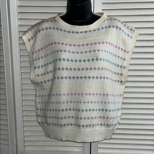 Vintage Jantzen fair isle short sleeve sweater